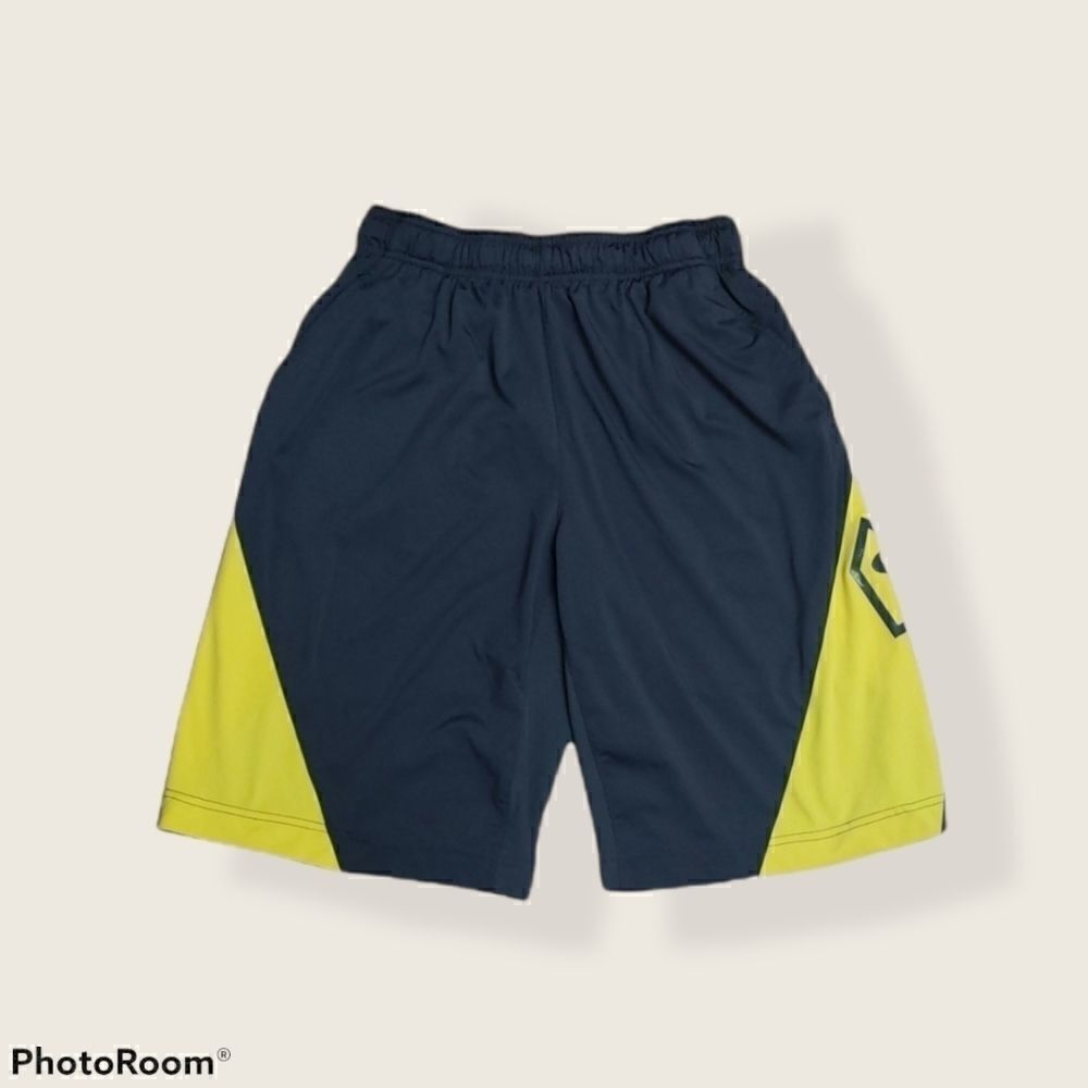 NIKE MLB BASEBALL DRI-FIT BLACK AND YELLOW SHORTS,  SIZE MEDIUM